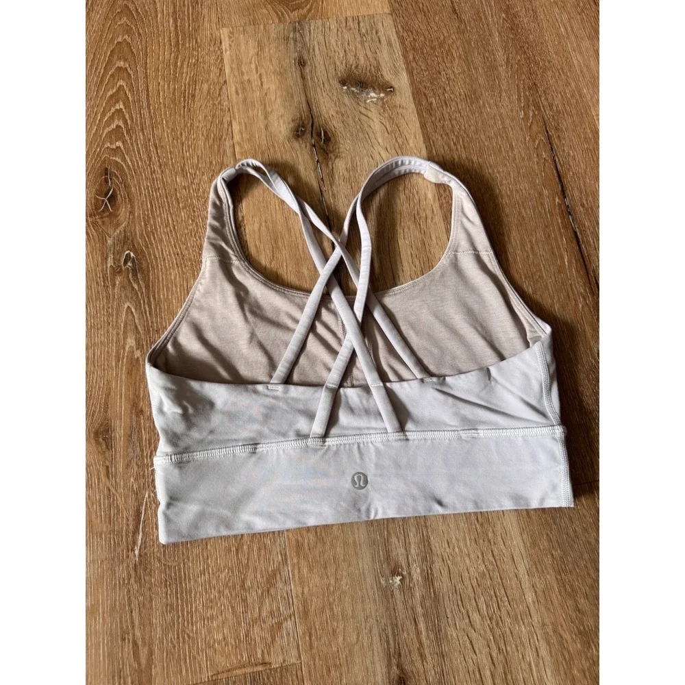 Lululemon Energy Bra Longline‎ Strappy Back Lilac Purple Size 6